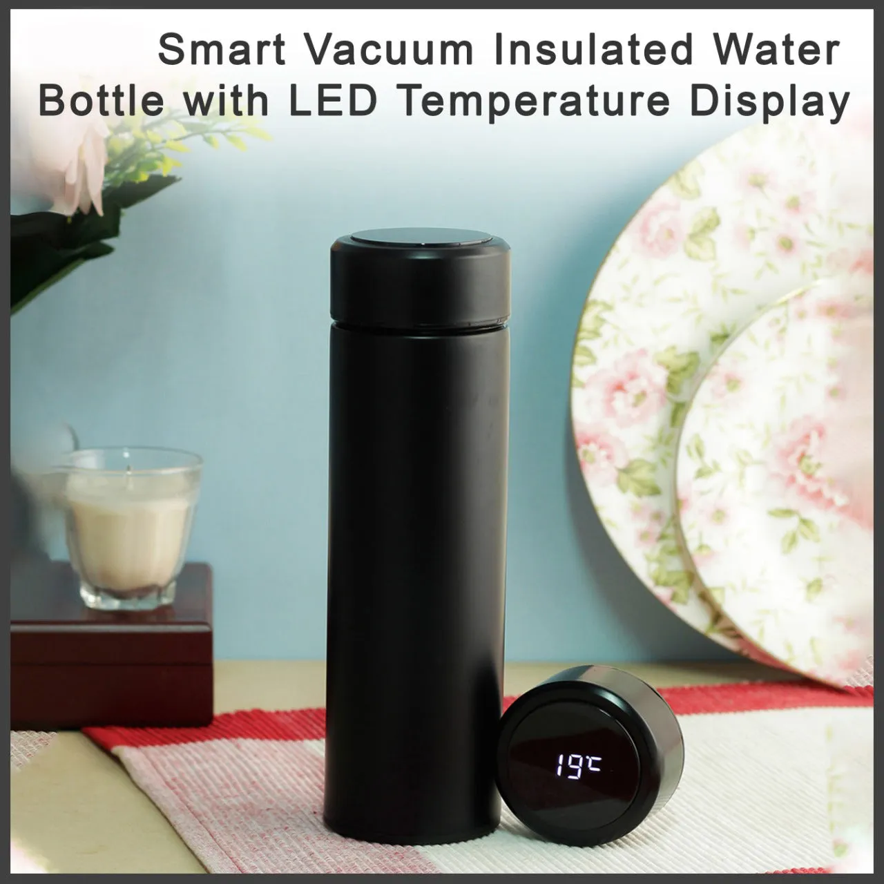 0726A SMART VACUUM INSULATED WATER BOTTLE WITH LED TEMPERATURE DISPLAY ( B Grade Brown Box )