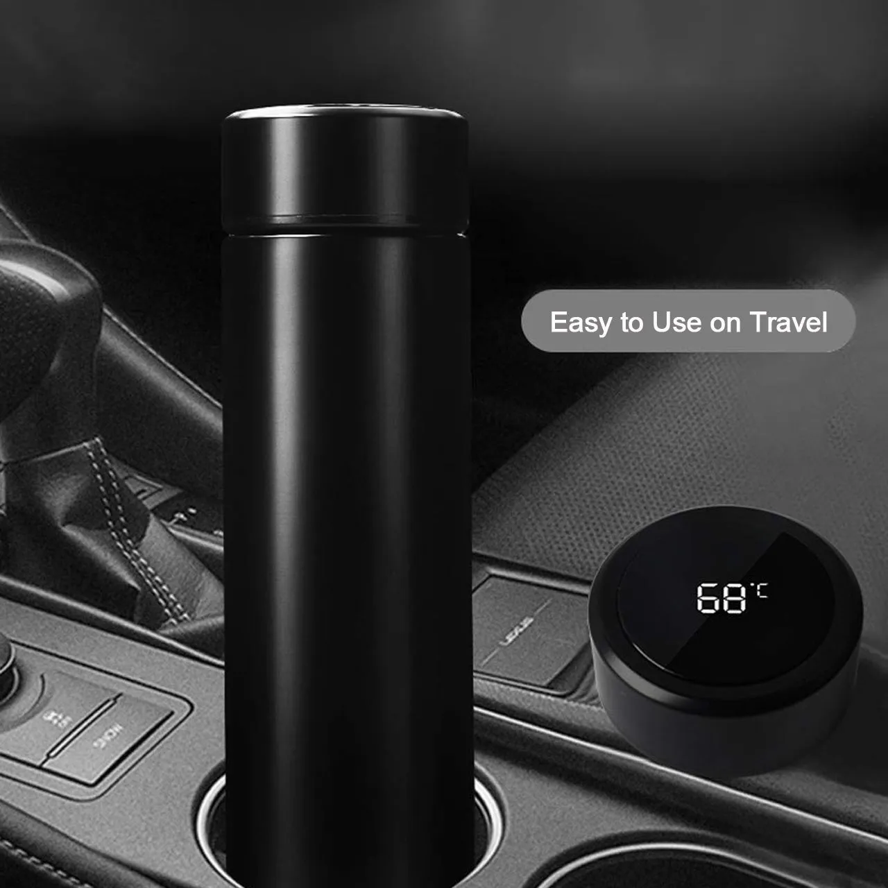 0726A SMART VACUUM INSULATED WATER BOTTLE WITH LED TEMPERATURE DISPLAY ( B Grade Brown Box )