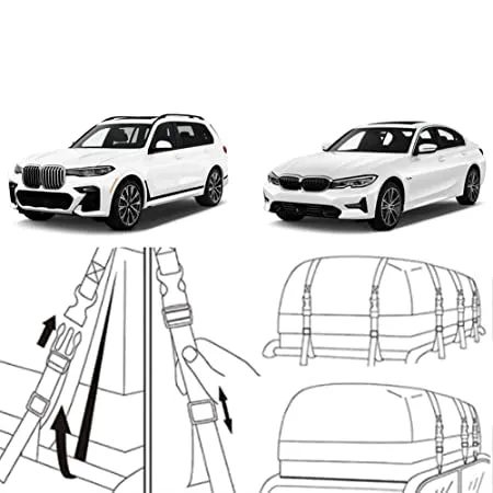 (100x130cm) Foldable Car Roof Bag Waterproof Car Luggage Bag incl. Anti-Slip Mat - Gray / Black
