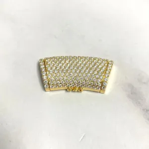 10K Yellow Gold Diamond  Sleek Lock Ct Dia / 19.7gr / 17.5mm / 1.4in