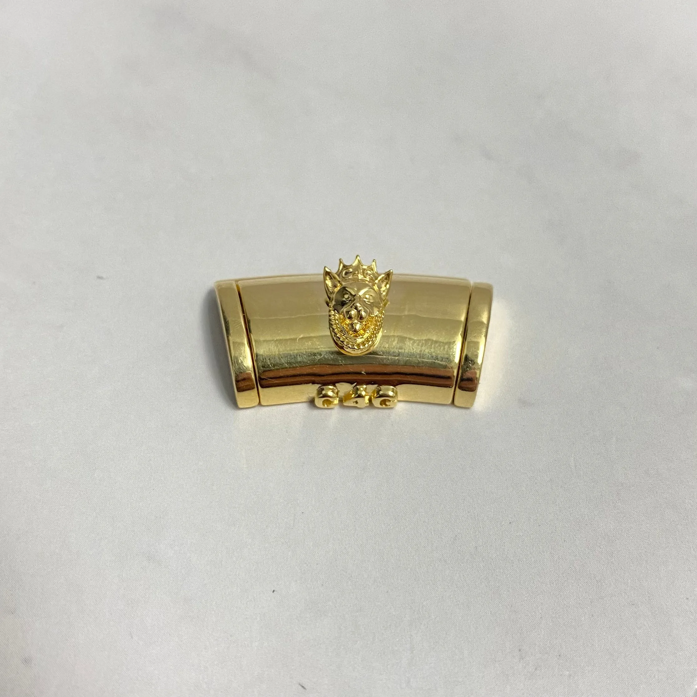 10K Yellow Gold Plain Sleek Lock With Panther / 10.1gr / 13mm / 1in