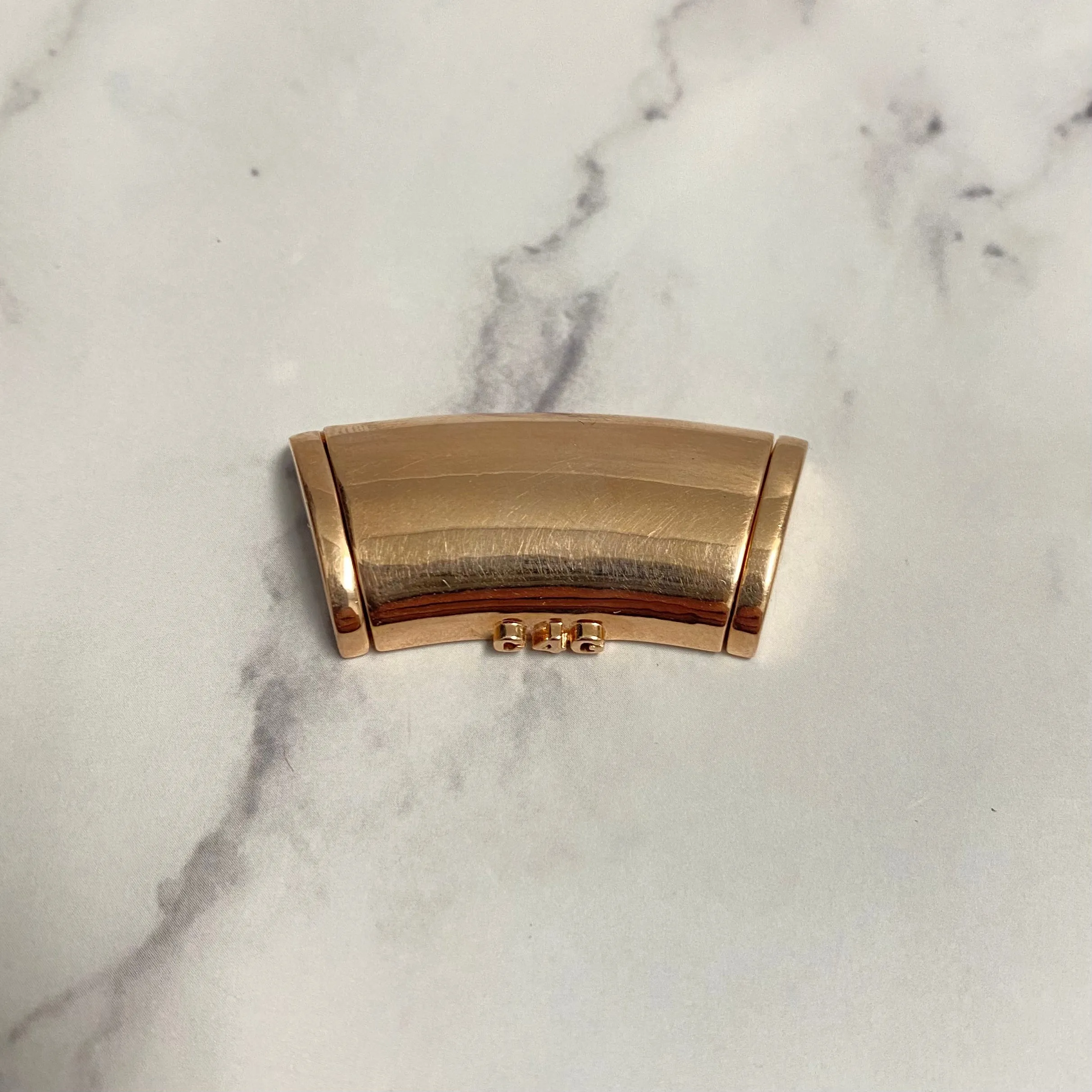 14K Rose Gold Plain Sleek Lock / 24.1gr / 17mm / 1.5in