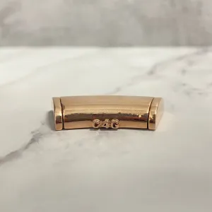14K Rose Gold Plain Sleek Lock / 24.1gr / 17mm / 1.5in