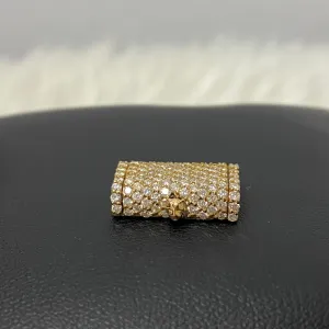 14K Yellow Gold Diamond Sleek Lock Ct Dia / 3.2gr / 8mm