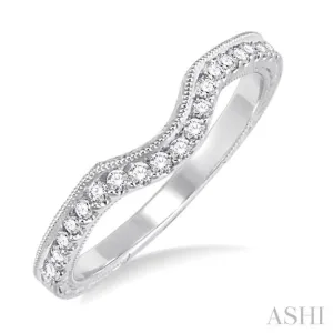 1/5 Ctw Round Cut Diamond Wedding Band in 14K White Gold