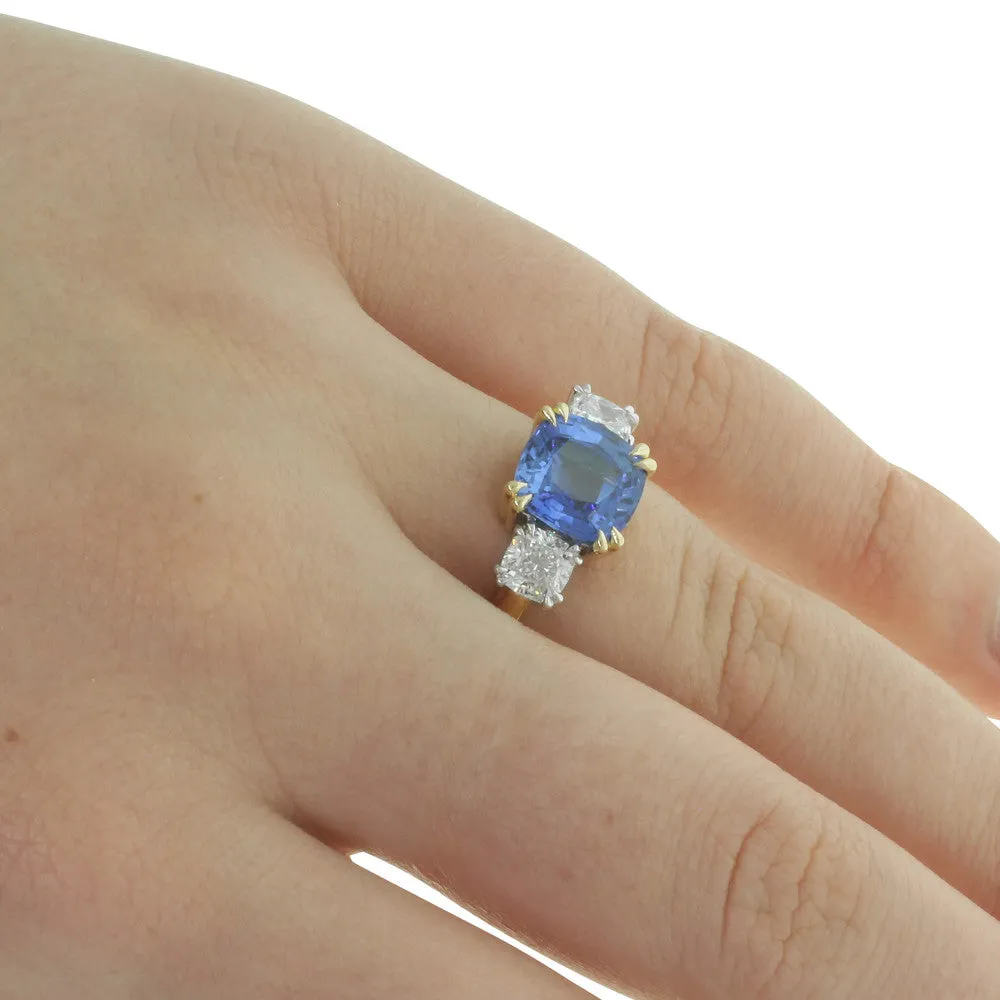 18ct Yellow Gold Sapphire & Diamond Ring
