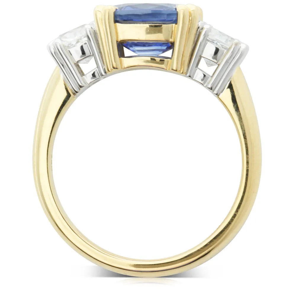 18ct Yellow Gold Sapphire & Diamond Ring