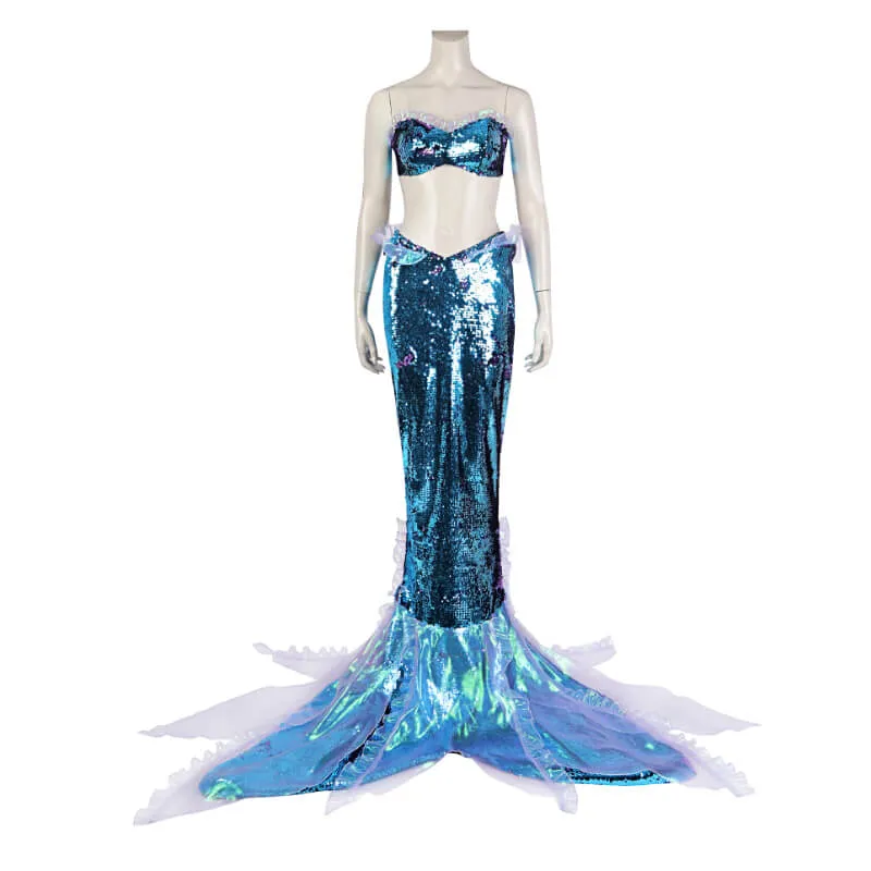 2023 Ariel Dress Costume Little Mermaid Ariel Blue Dress Cosplay Costumes