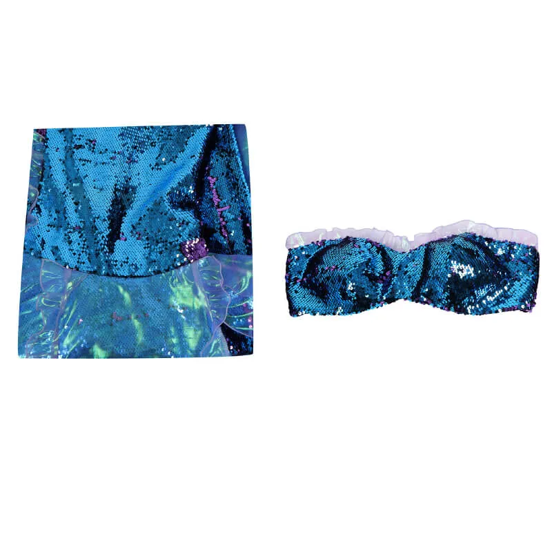 2023 Ariel Dress Costume Little Mermaid Ariel Blue Dress Cosplay Costumes