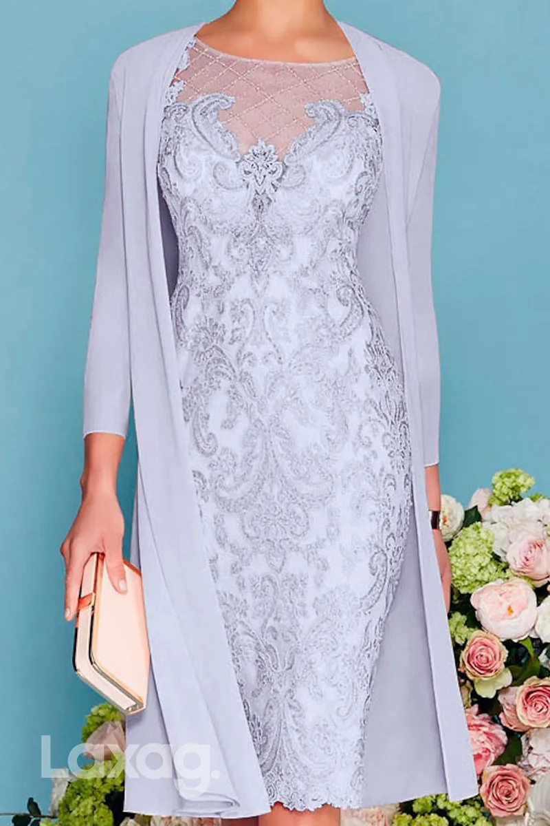 22524 - Elegant Two-Piece Suit Appliques Chiffon Mother Of the Bride Dress