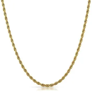 3MM Gold Rope Chain Stainless Steel