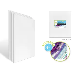 4 Artist Quality Stretched Canvas Primed 100% Cotton 11x14in