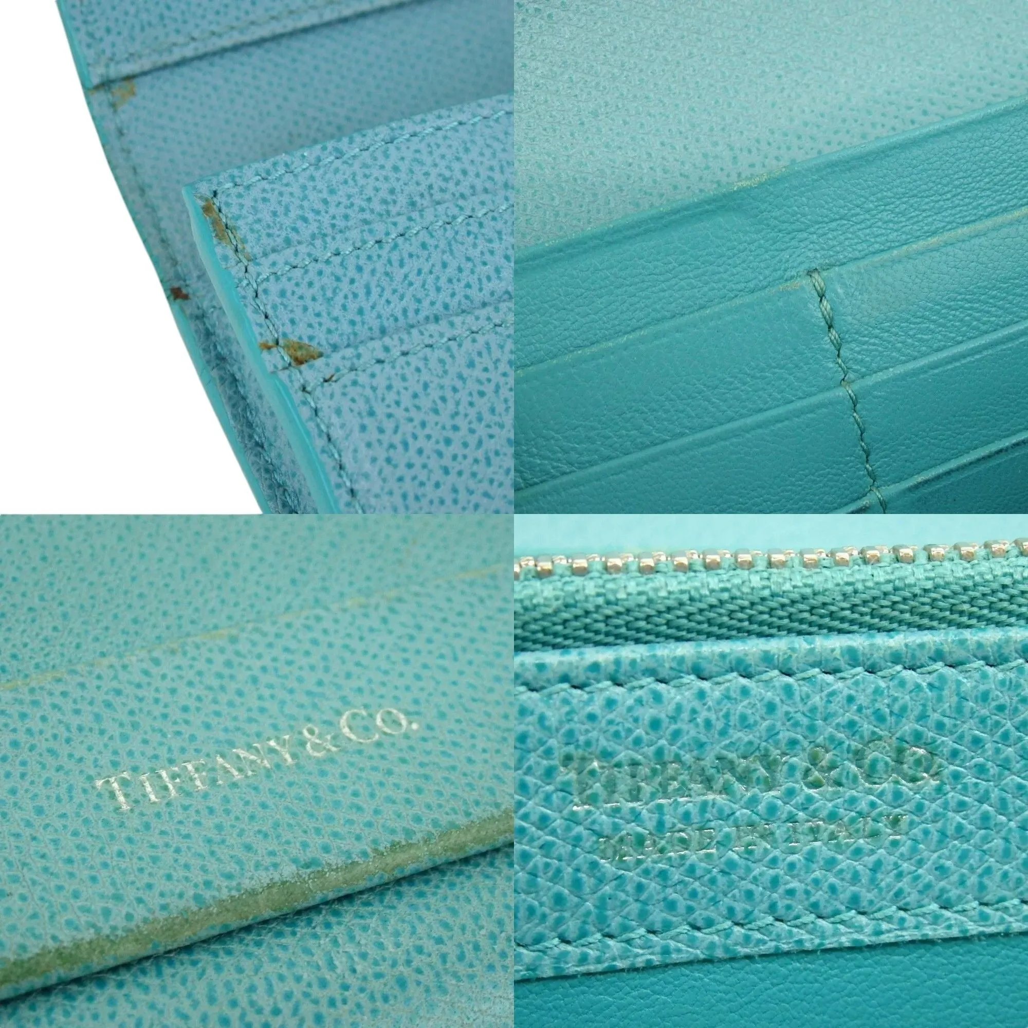 522173AY (L2) Tiffany & Co. Wallet Long Blue Leather