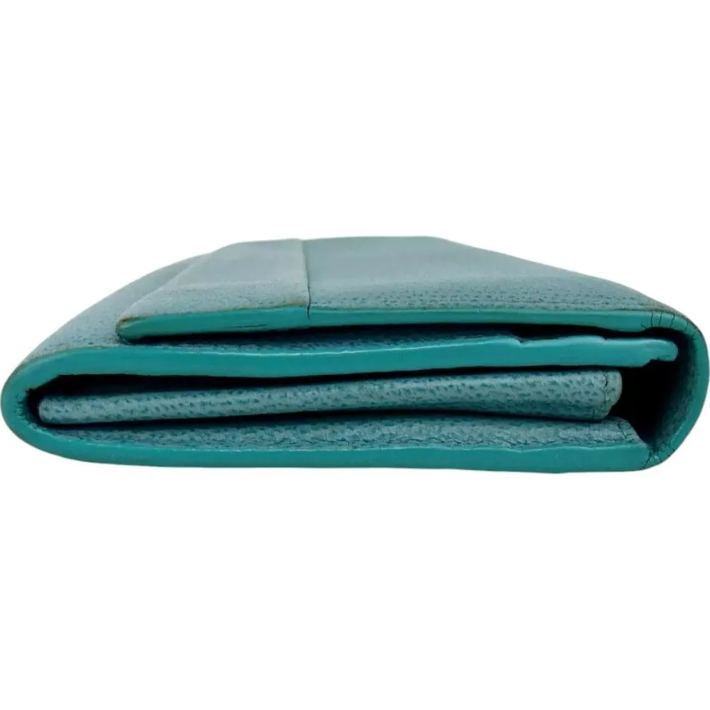 522173AY (L2) Tiffany & Co. Wallet Long Blue Leather