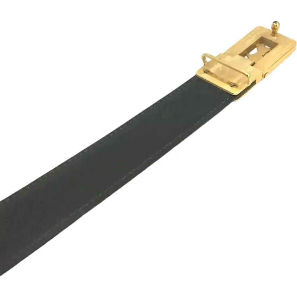 638166AT (S1) Celine Belt 95cm Mens Black Leather