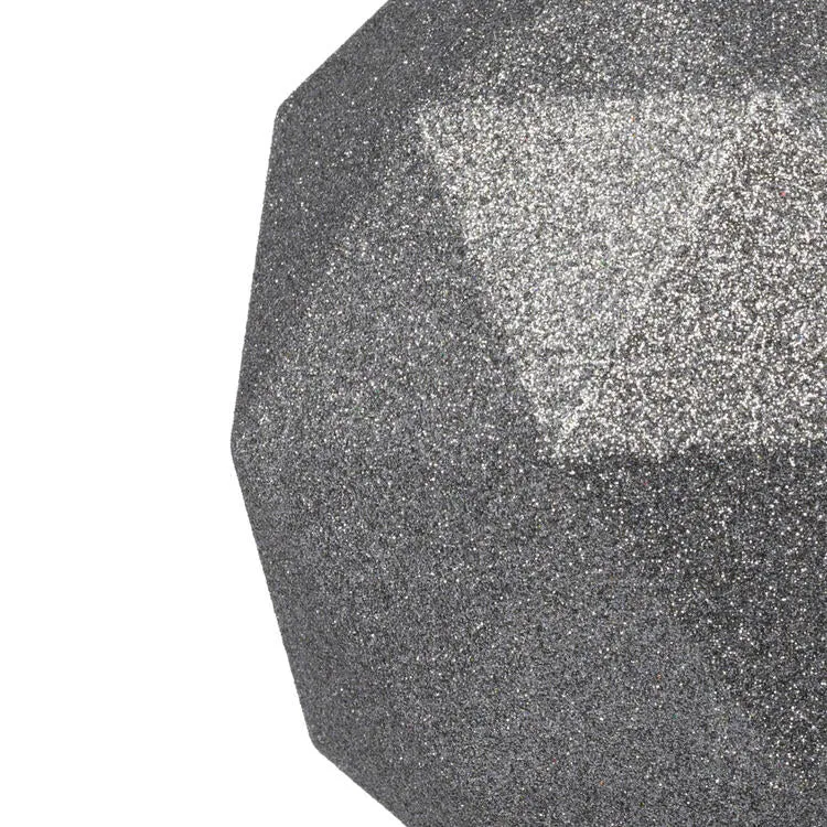 6" Limestone Glitter Geometric Balls Ornaments 4 Per Bag