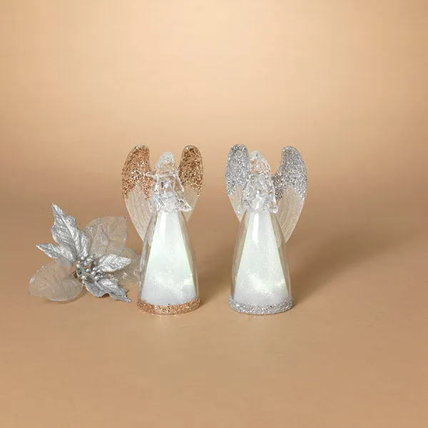7.25"H B/O Lighted Acrylic Angel (sold individually)