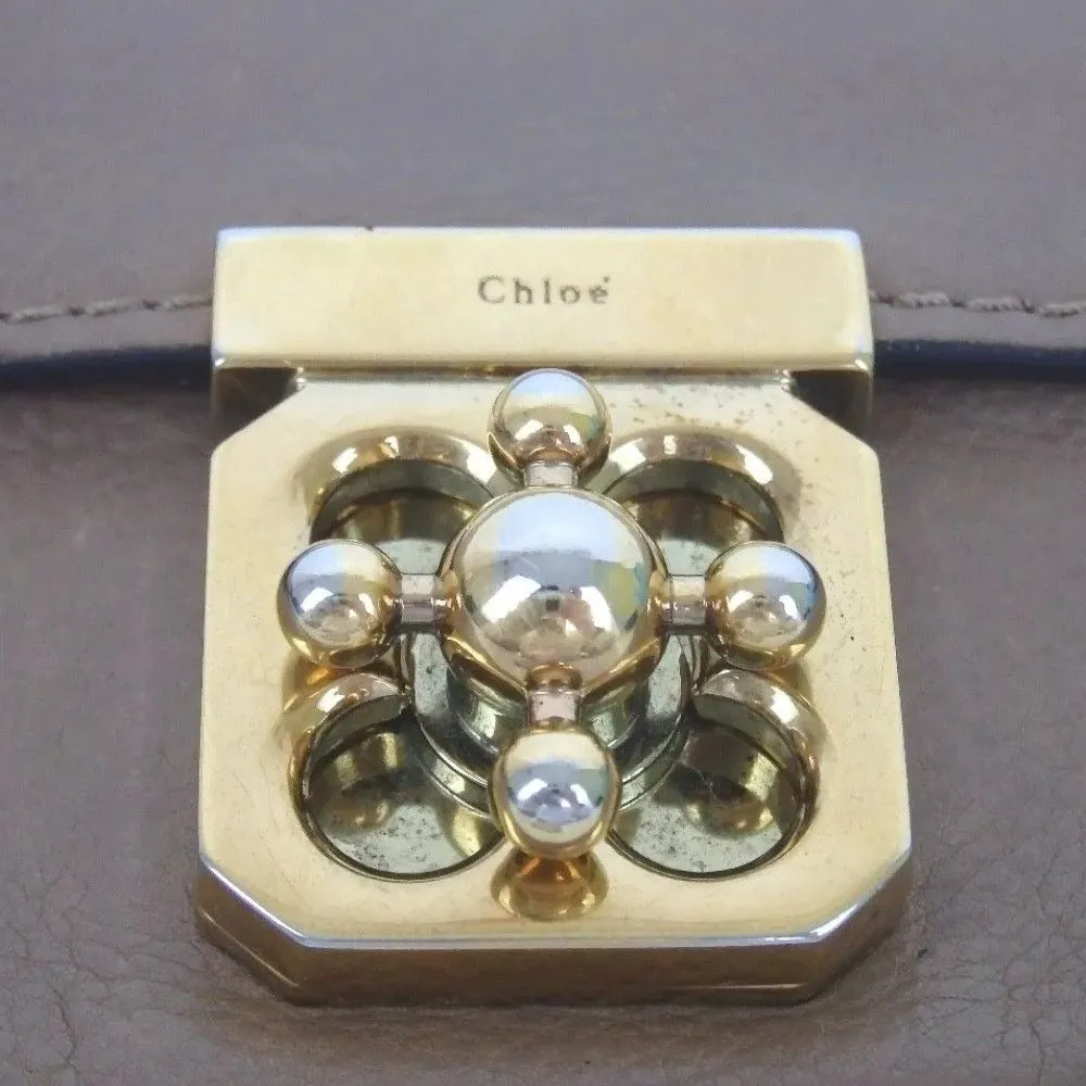 909158AE (S2) Chloe Wallet Long Brown Leather