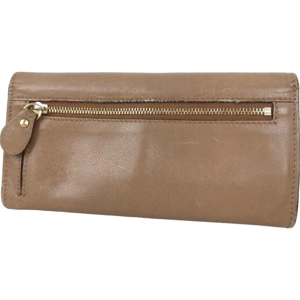 909158AE (S2) Chloe Wallet Long Brown Leather