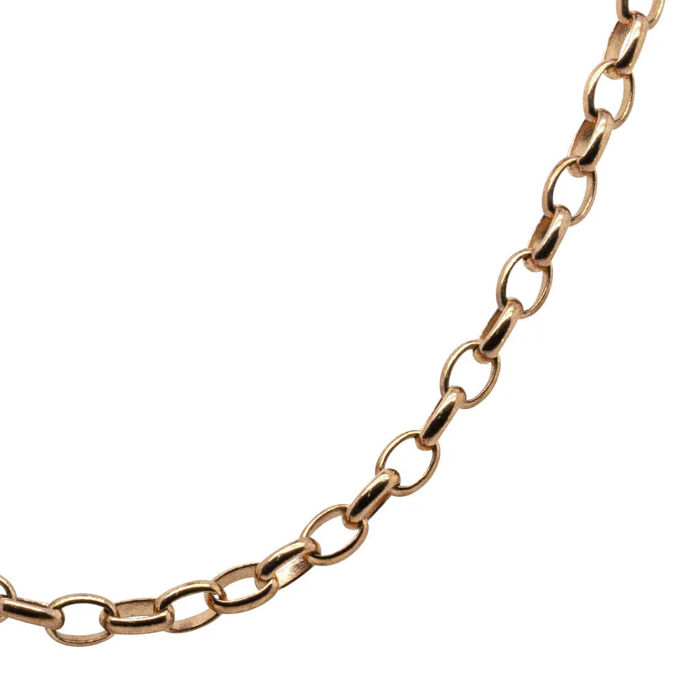 9ct Rose Gold Oval Belcher Chain