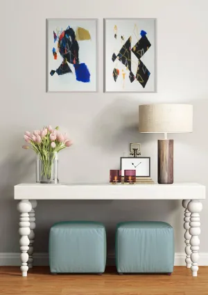 Abstract print set, minimal abstract print, abstract art, wall art, wall decor canvas art by Camilo Matiz