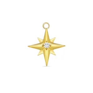 Accented Shining Star with Gem Charm