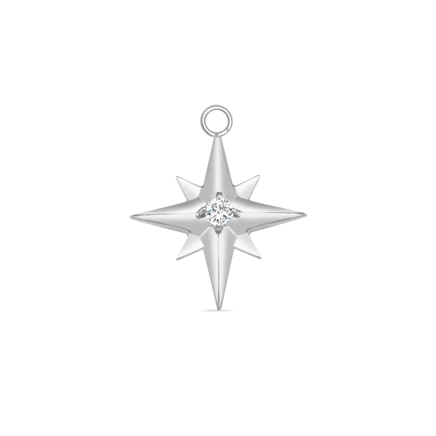 Accented Shining Star with Gem Charm