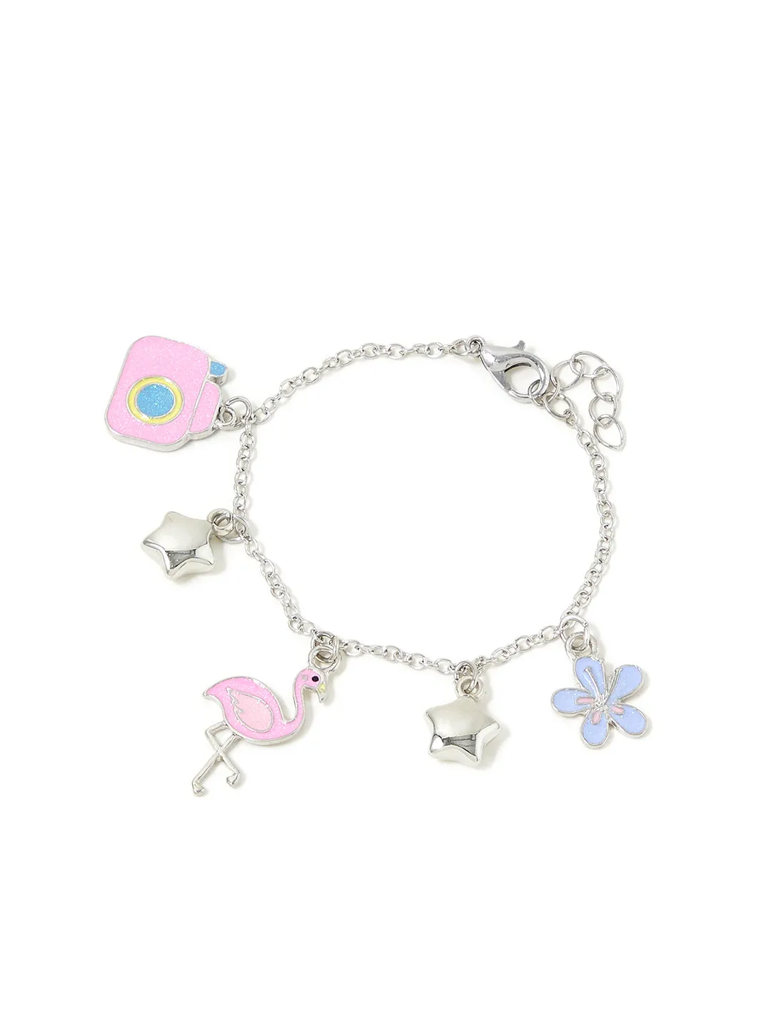 Accessorize Girl Flamingo Holiday Charm Bracelet