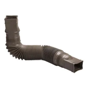 Amerimax 85019 Universal Brown Flexible Poly Downspout Extension - Quantity of 8