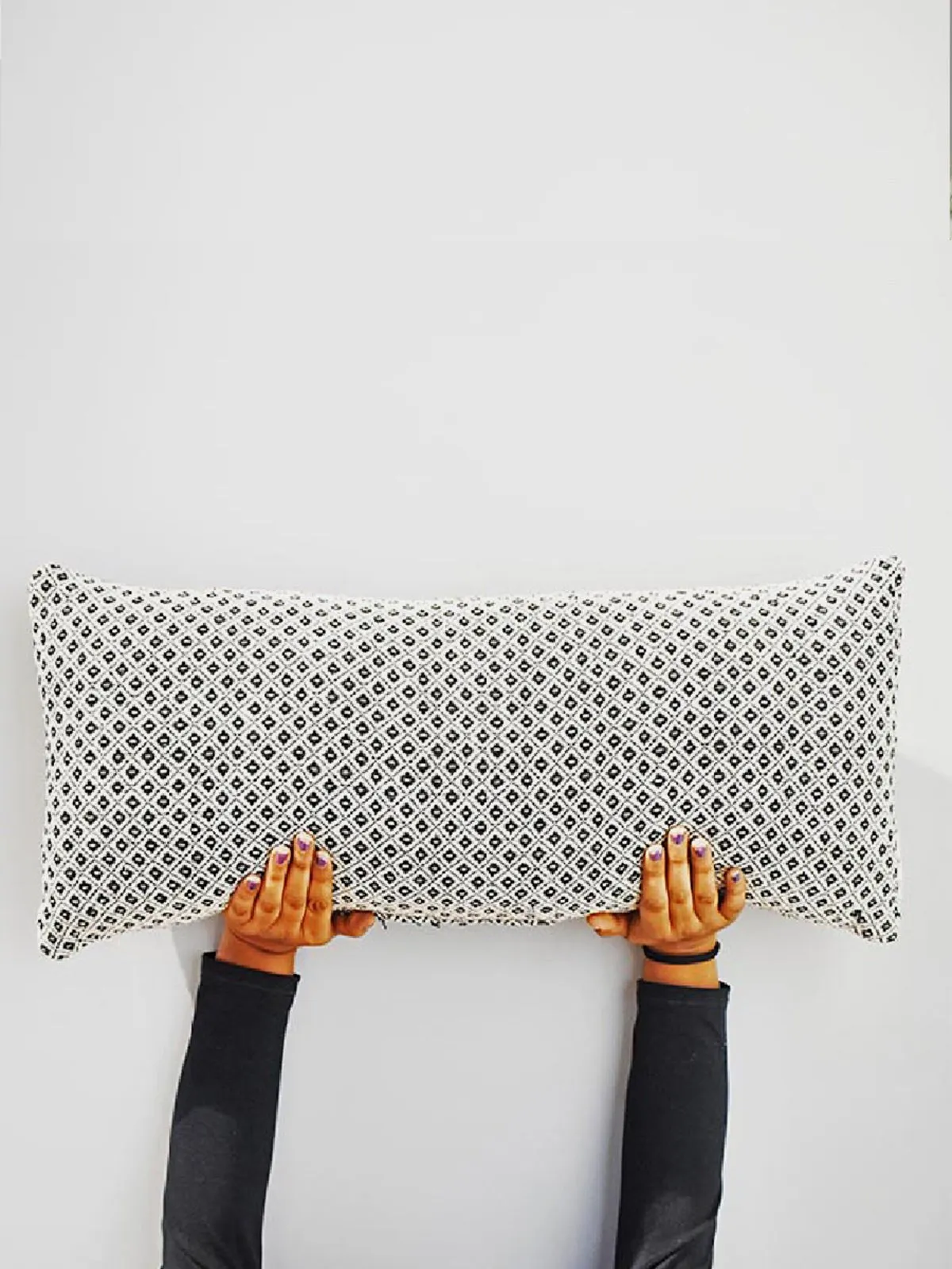 Ankareeda Starry Show Cushion Cover Natural And Black