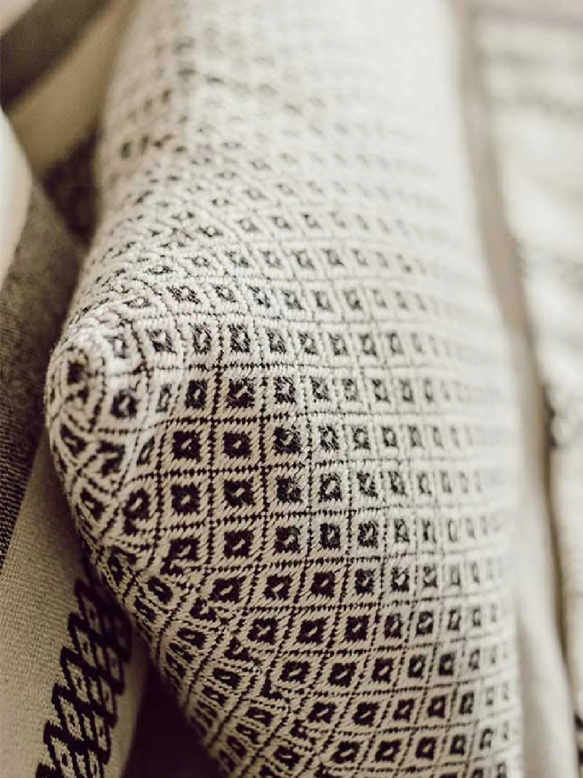 Ankareeda Starry Show Cushion Cover Natural And Black