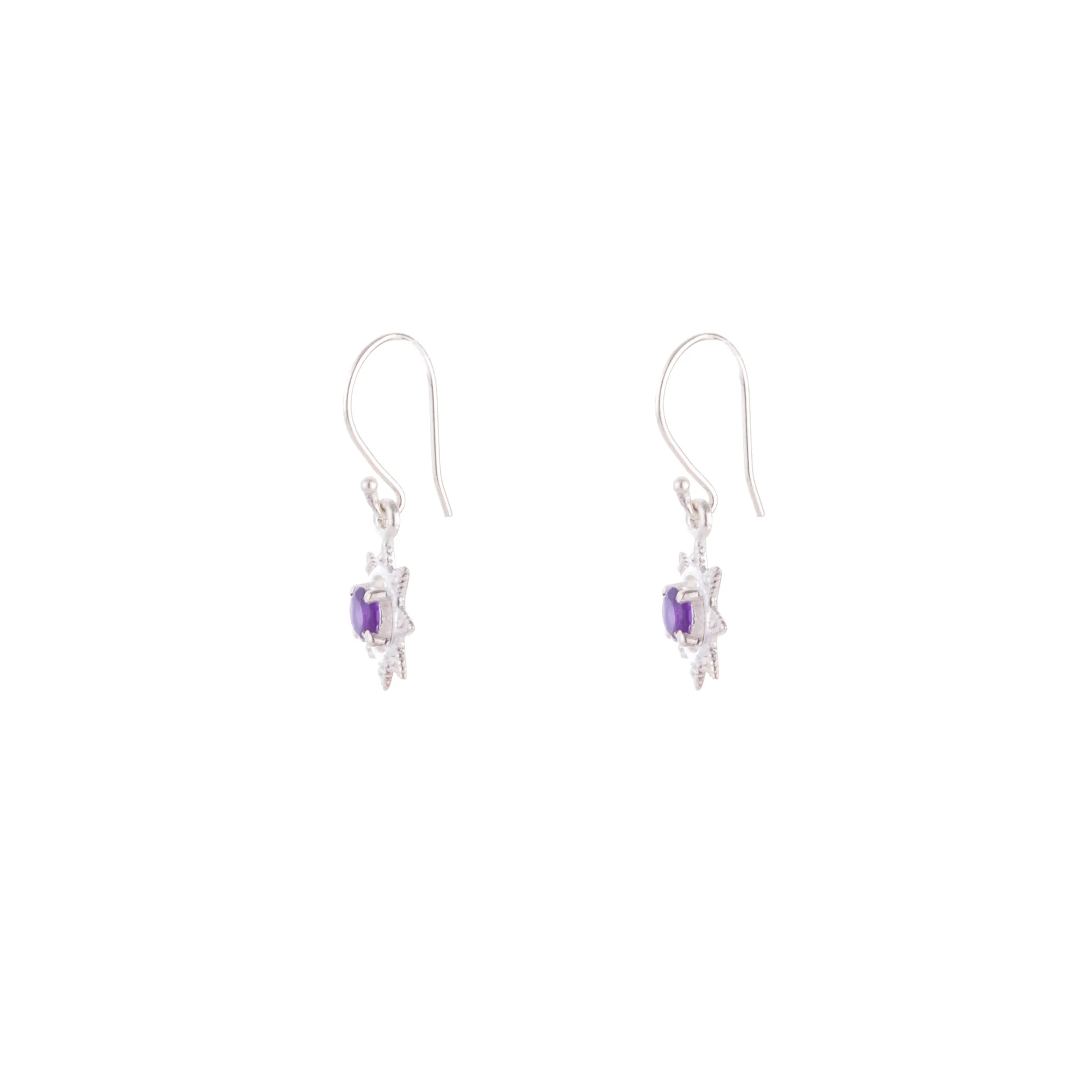 Annika Birthstone Earrings, Sterling Silver