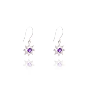 Annika Birthstone Earrings, Sterling Silver