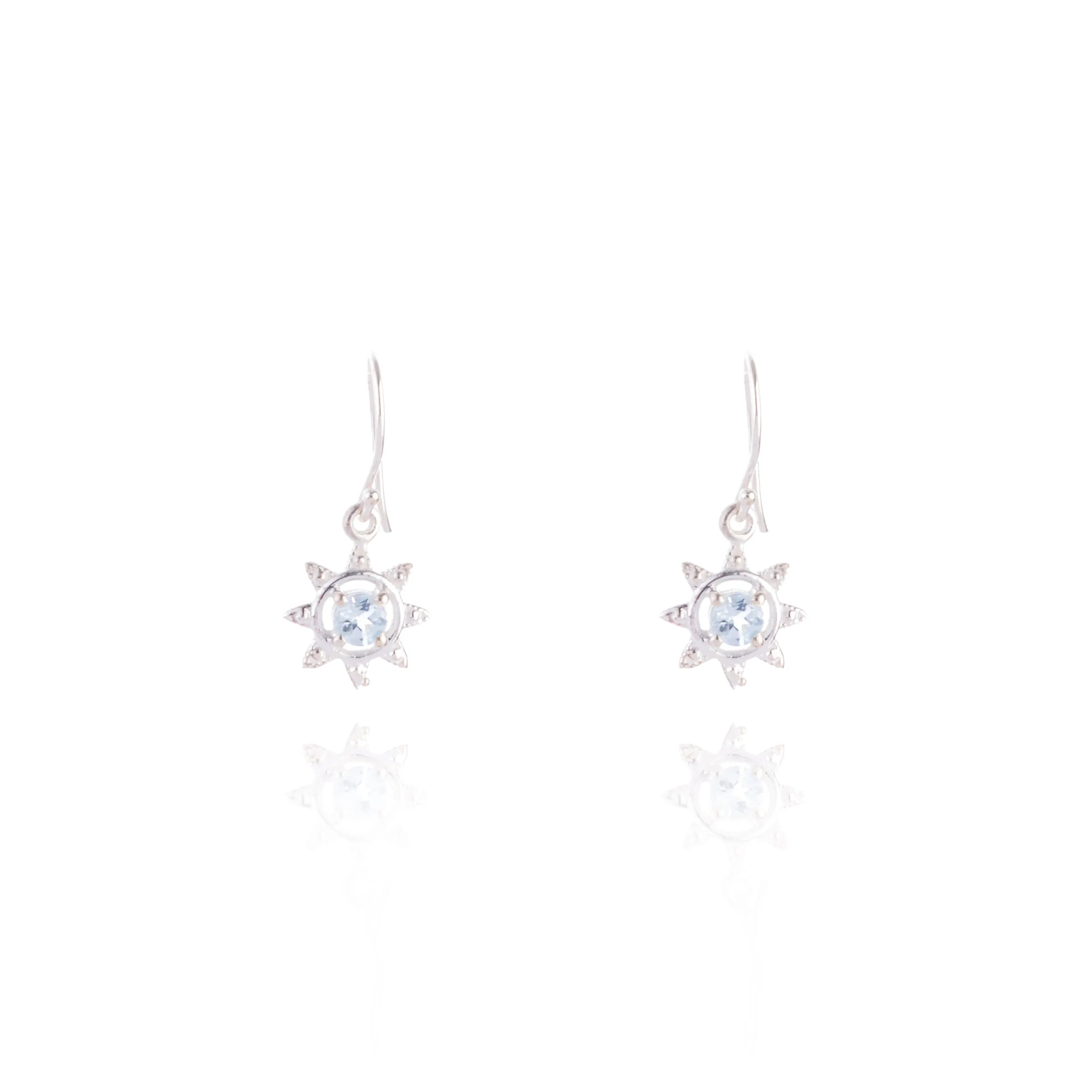 Annika Birthstone Earrings, Sterling Silver
