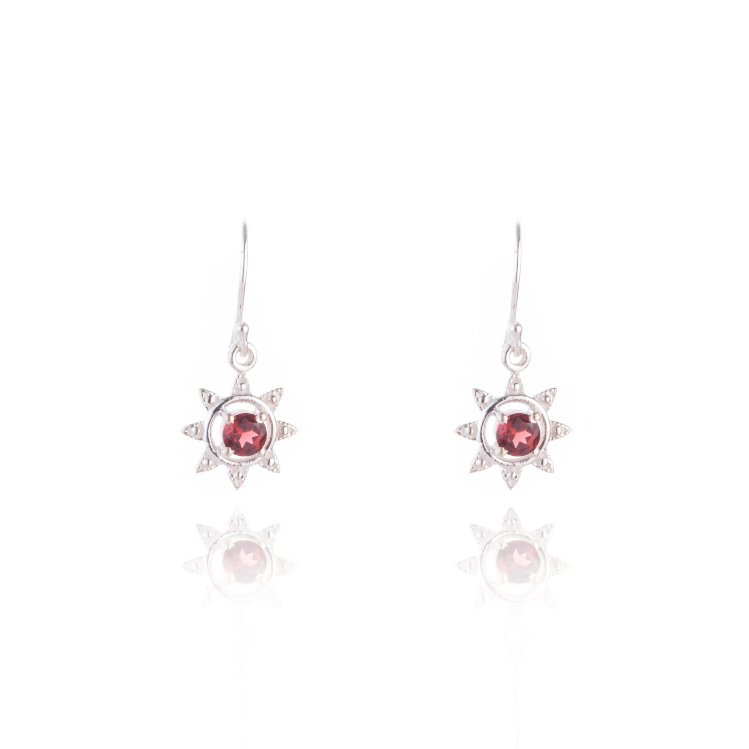 Annika Birthstone Earrings, Sterling Silver