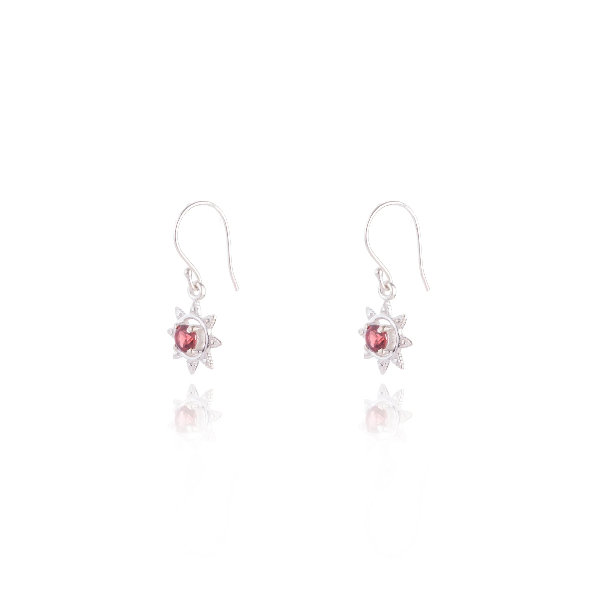 Annika Birthstone Earrings, Sterling Silver