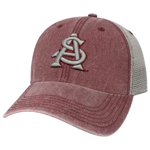 Arizona State Sun Devils Burgundy/Grey Dashboard Trucker Hat