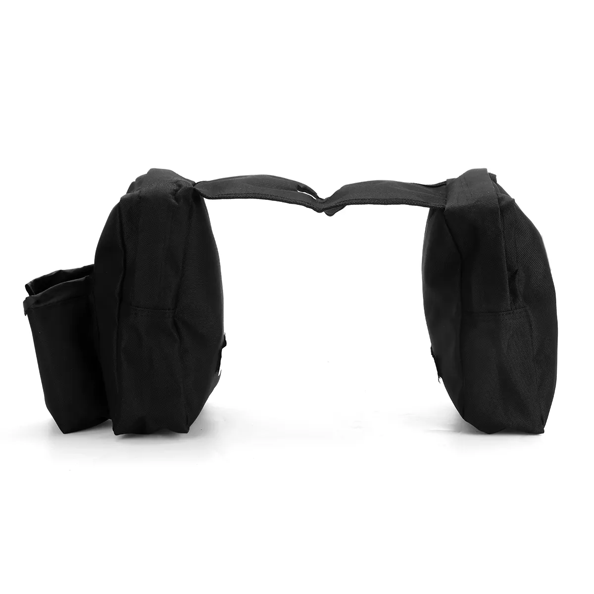 ATV Fuel Tank Saddlebags Quad Bike Motorcycle Saddle Bag Snowmobile Pocket Storage Black