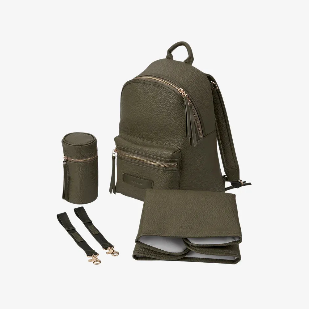 Bababing Luca Vegan Leather Changing Bag - Olive