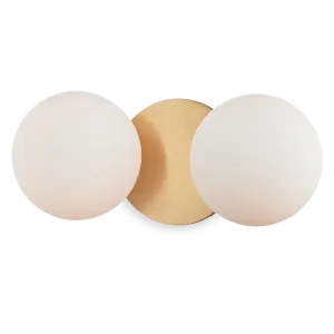 Baird Double Wall Light - Aged Brass