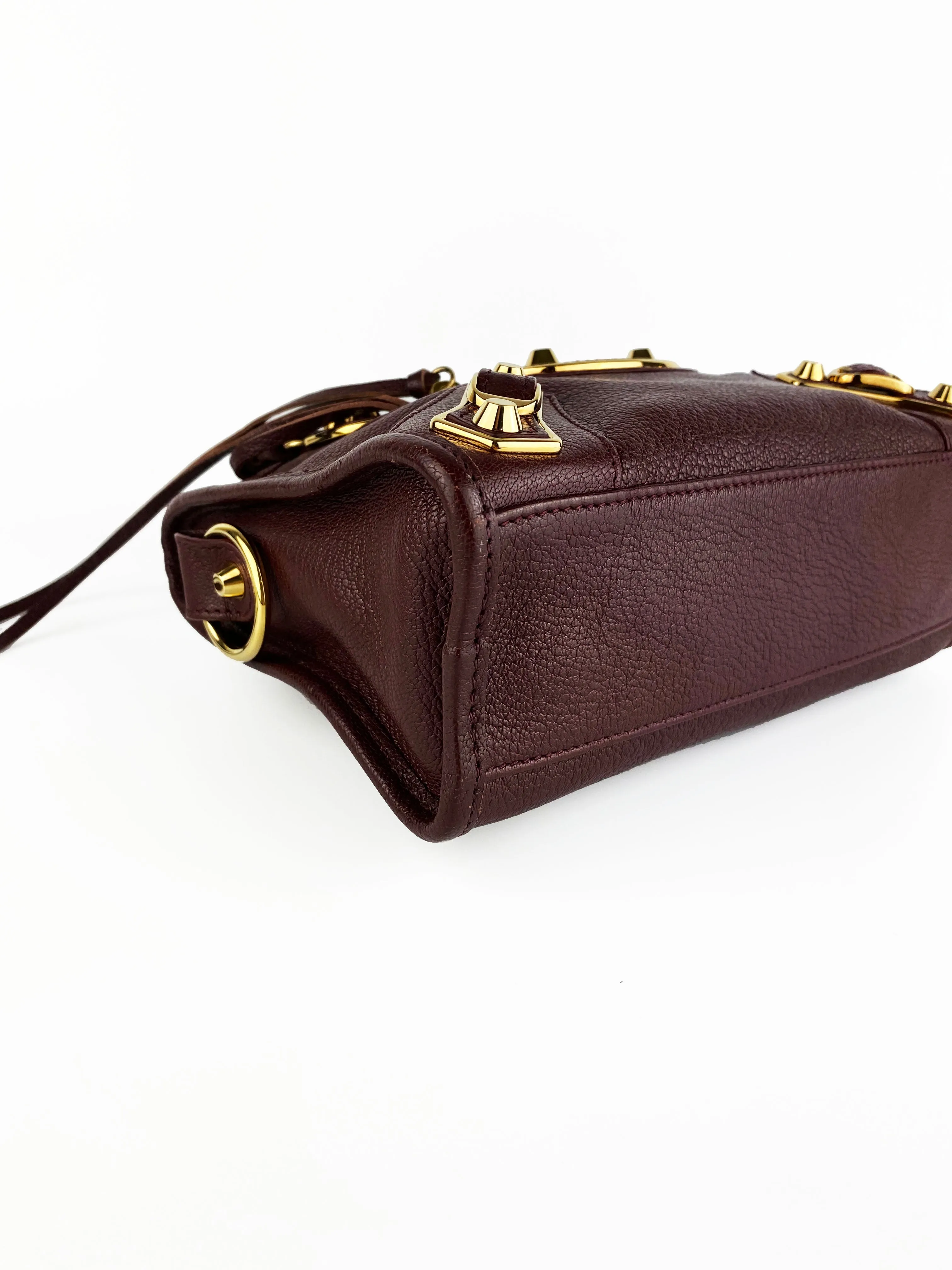 Balenciaga Burgundy Nano Classic City Bag