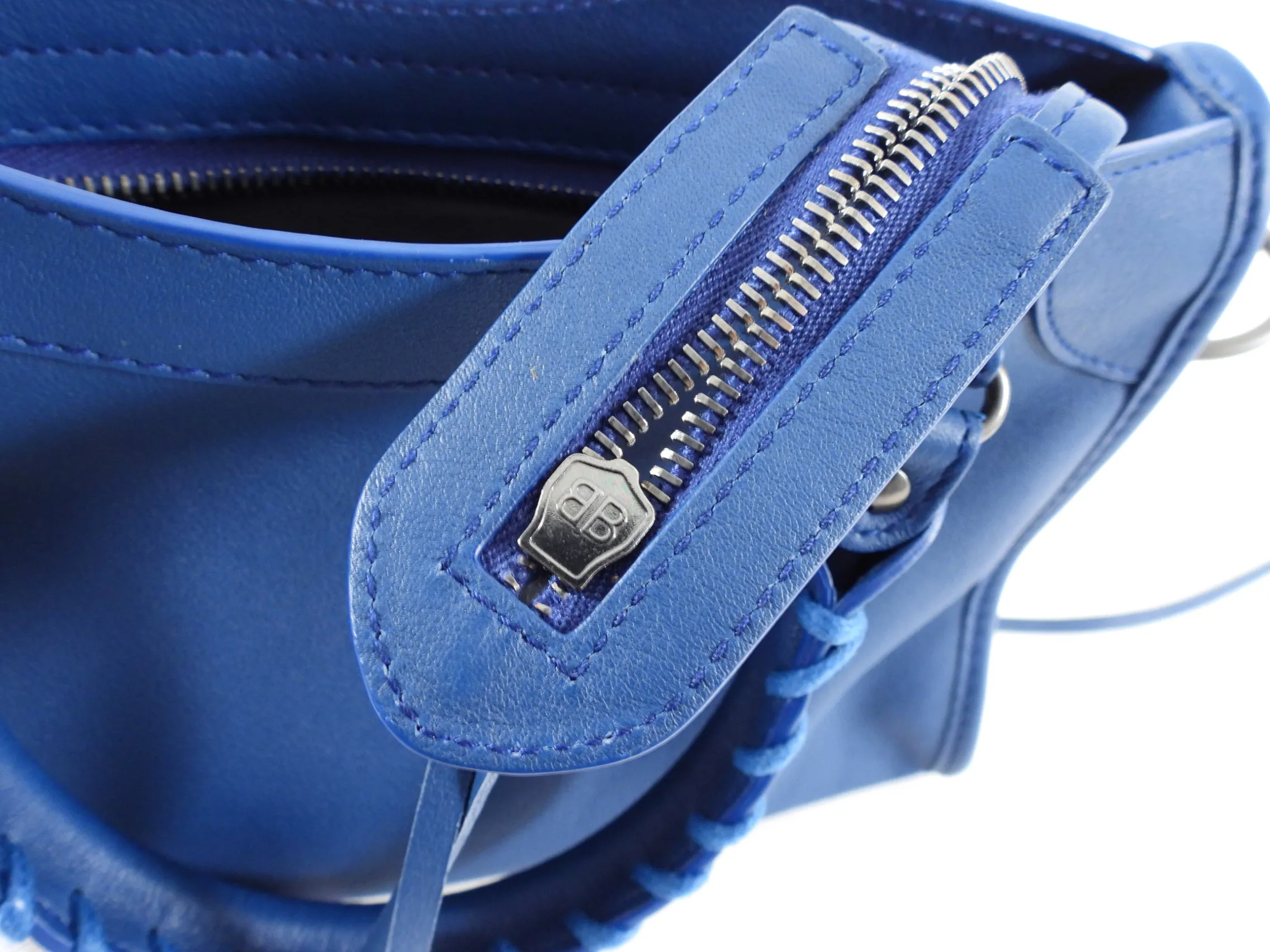 Balenciaga Mini City Bag in Dark Blue and SHW