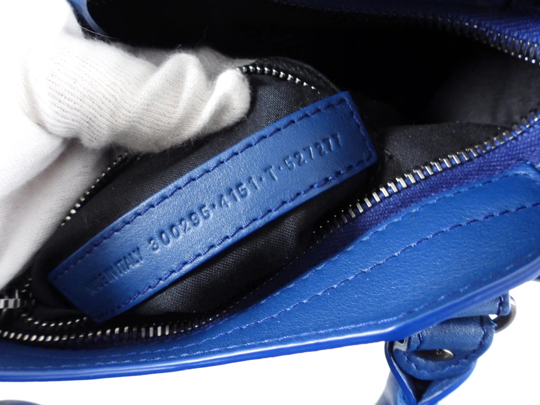 Balenciaga Mini City Bag in Dark Blue and SHW