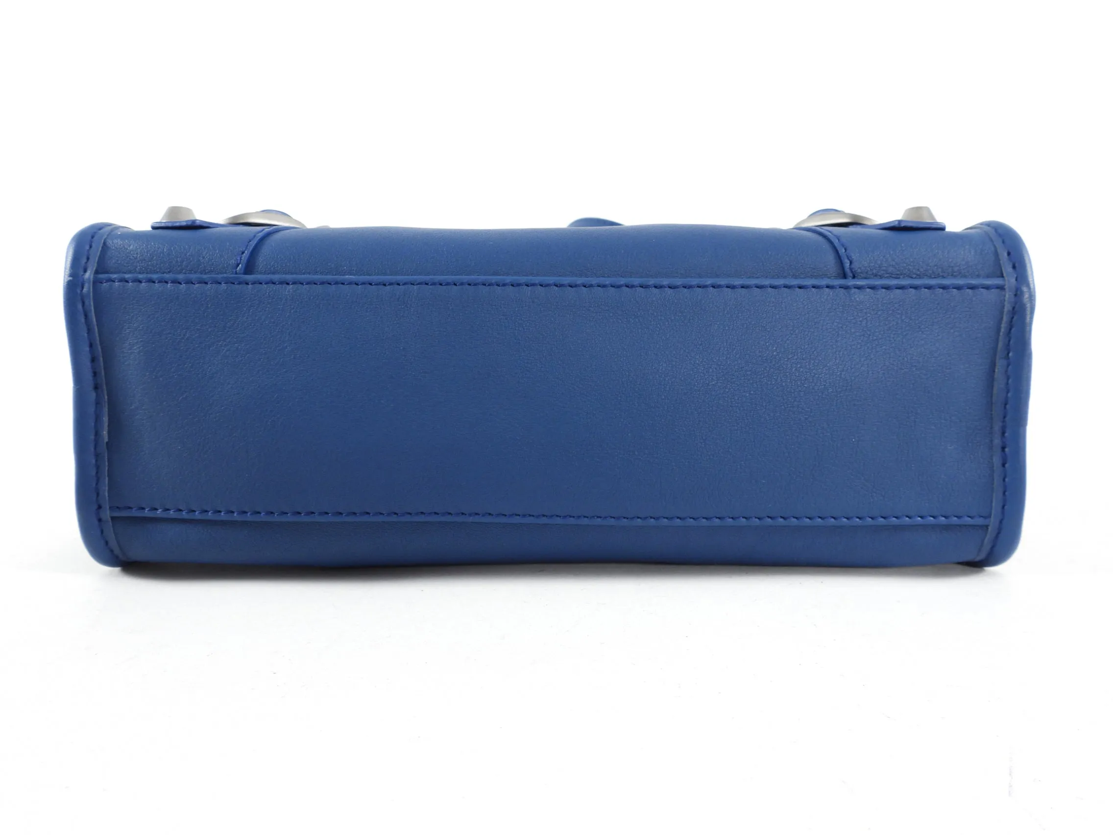 Balenciaga Mini City Bag in Dark Blue and SHW