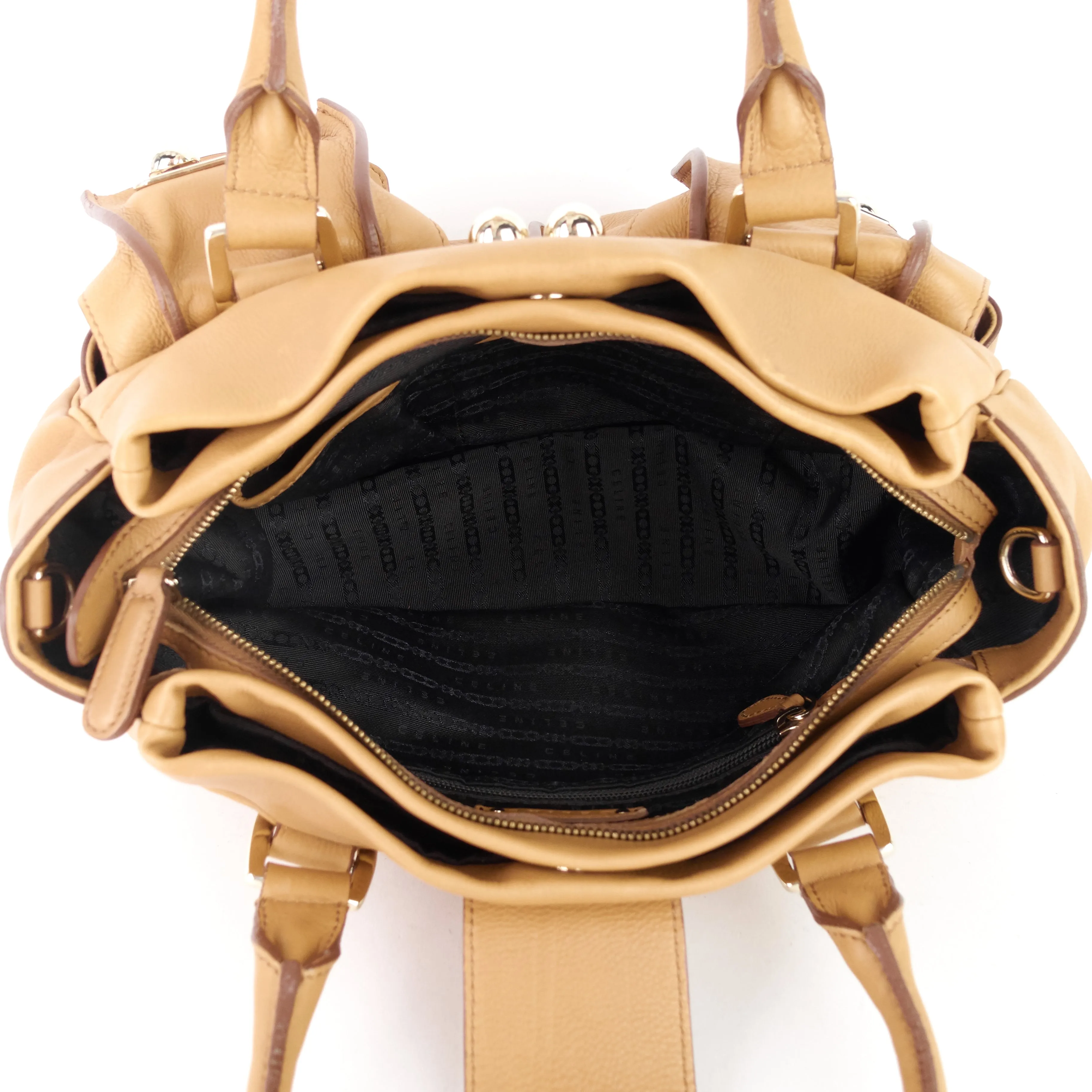 Ball Lock Leather  Bag