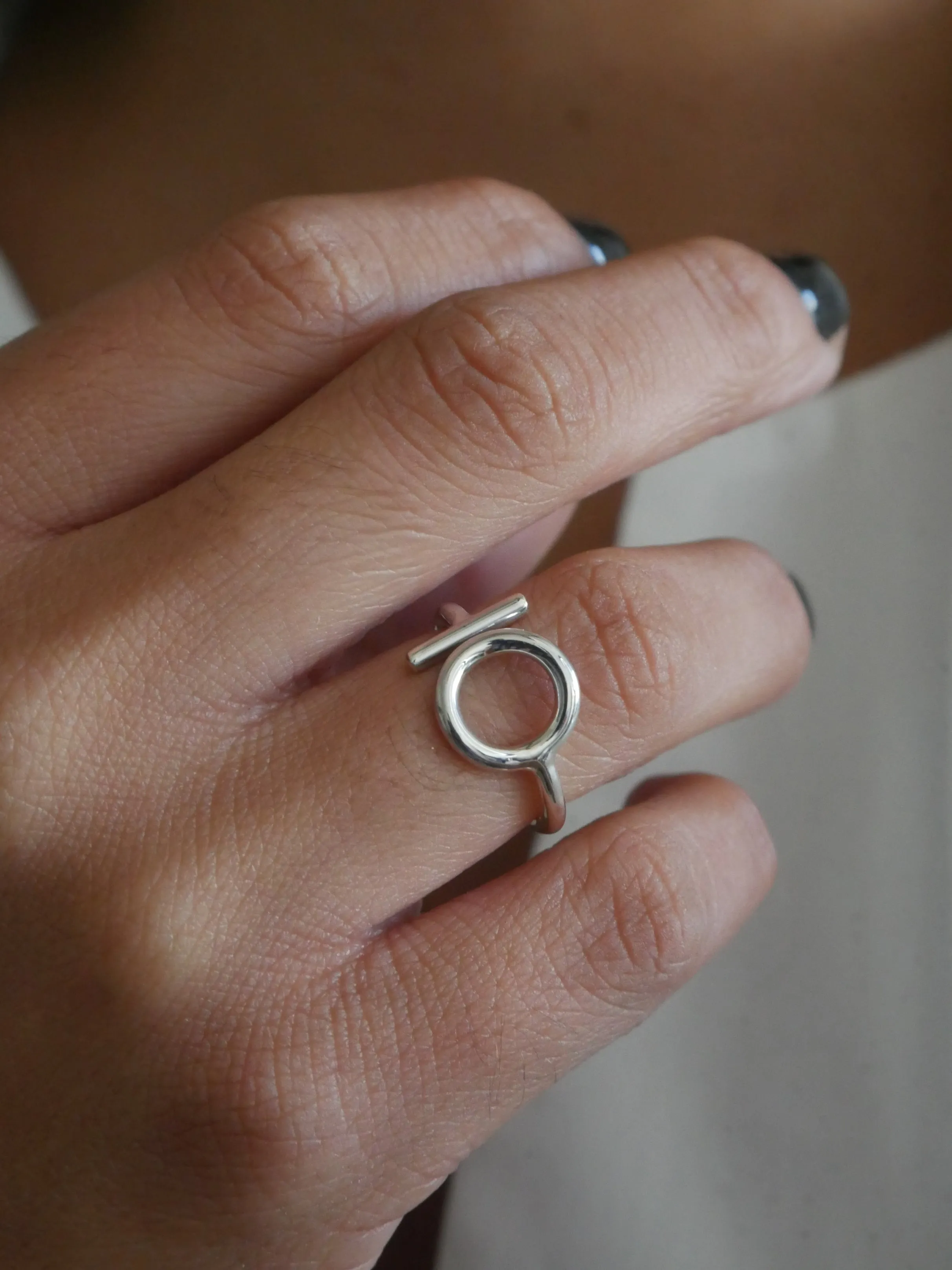 Bar & O Adjustable Ring 925 Sterling Silver Hypoallergenic Nickel Free Luxury Statement Rings