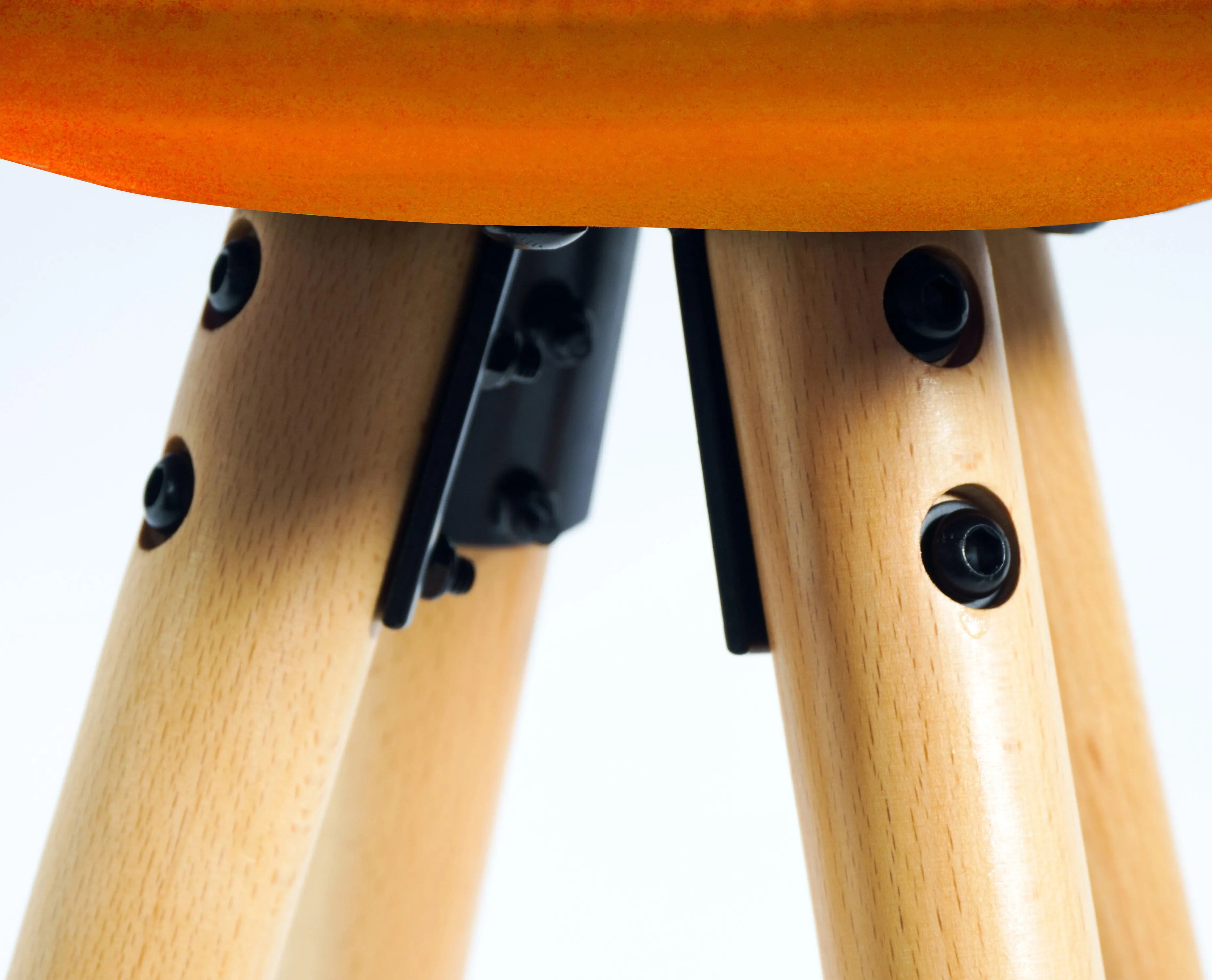 Barcelona Bar Stools Matte Velvet - Terracotta Orange