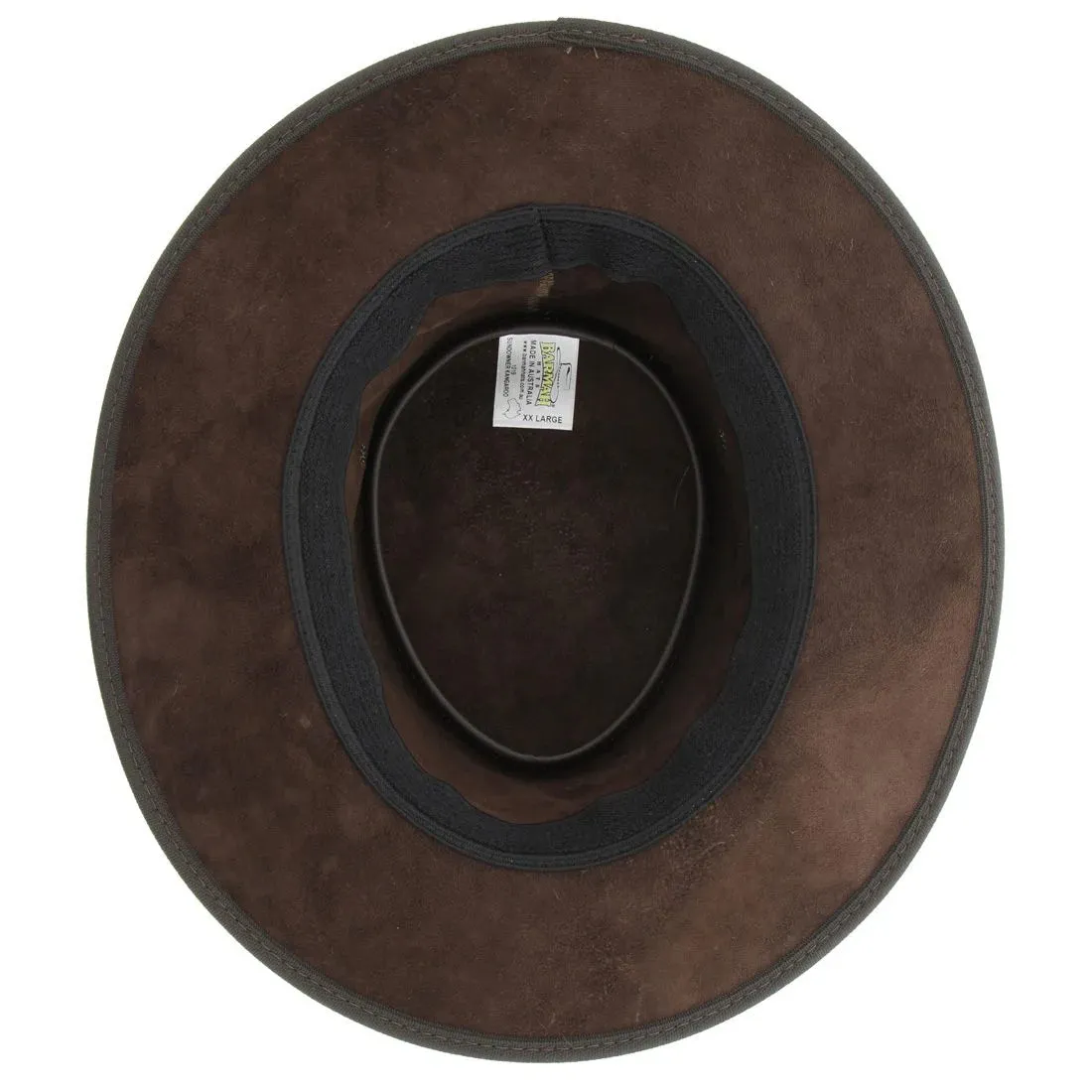 Barmah Sundowner Kangaroo Leather Hat Dark Brown