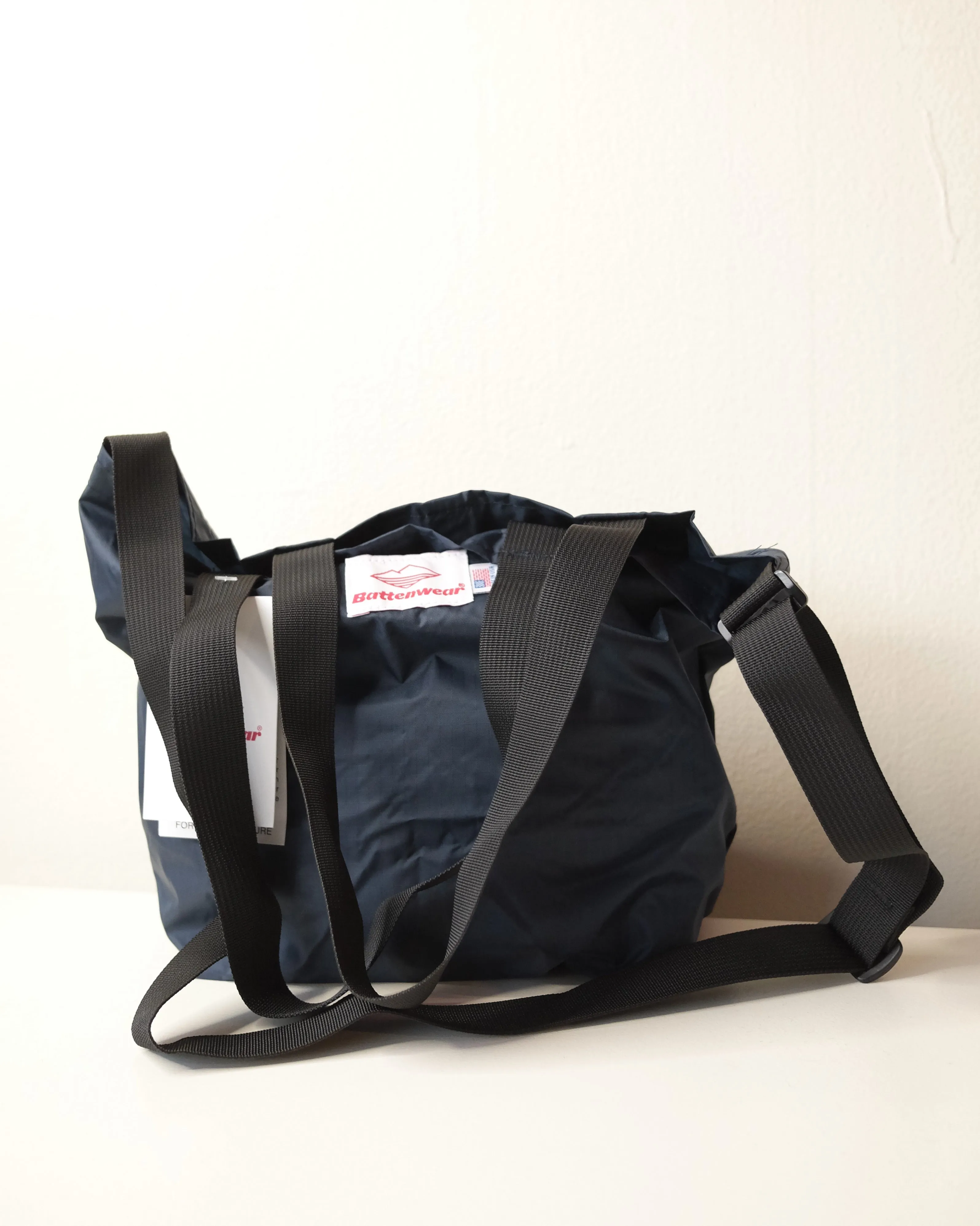 Battenwear Mini Packable Tote, Black / Navy
