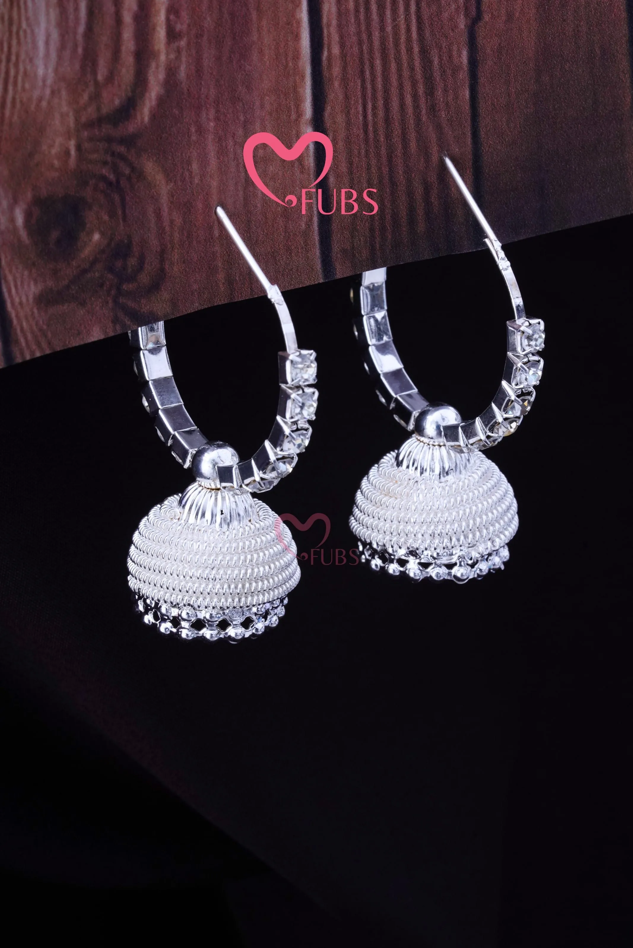 Beautiful Shining Diamond Hoop Jhumka